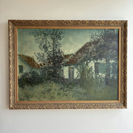 Timeless Farm Oil Painting "Ornate Frame" Detailed Large Art Holland Art Shop