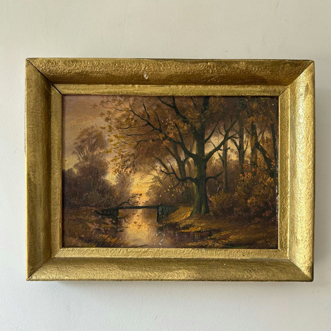 Detailed Landscape Oil Painting "Autumn Tree" Elegant Small Artwork Holland Art Shop