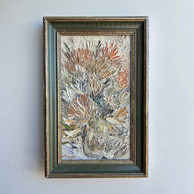 Expressive Floral Still Life Oil Painting "Framed Bouquet" Detailed Artwork Holland Art Shop