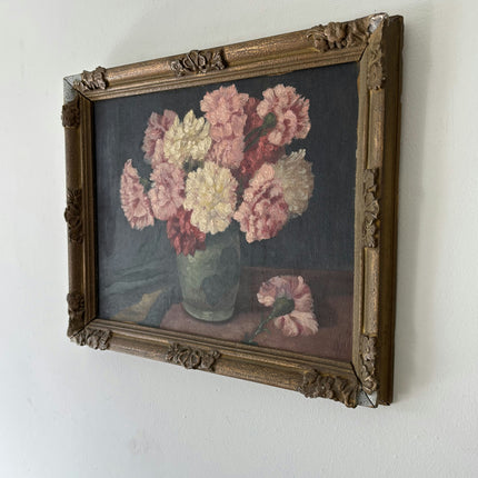 Vintage Floral Still Life Oil Painting "Vase Flowers" Authentic Small Art Holland Art Shop
