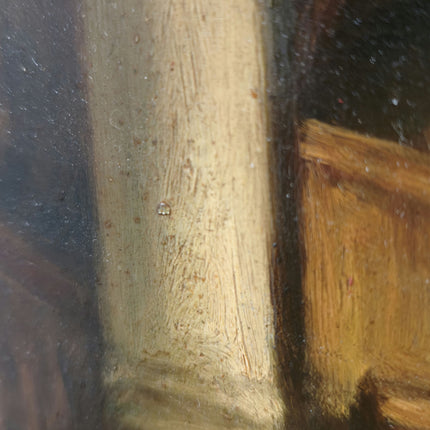 Authentic Church Interior Oil Painting "Two Figures" Detailed Art Holland Art Shop