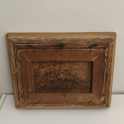 19th Century Antique Interior Oil Painting "Framed Painting" Small Artwork Holland Art Shop