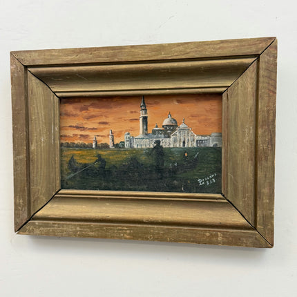 Traditional Scenery Oil Painting "Gondola Boat" Elegant Small Art Holland Art Shop