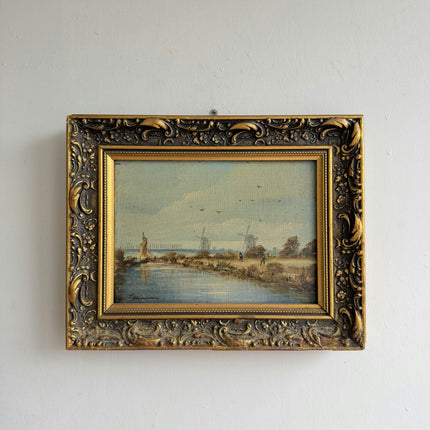 Handcrafted Seascape Oil Painting "Gilded Frame" Traditional Small Art Holland Art Shop