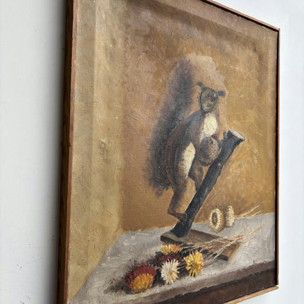 Elegant Animals Oil Painting "Squirrel Perch" Classic Artwork Holland Art Shop