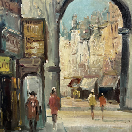 Elegant Cityscape Oil Painting "City Arch" Traditional Small Art Holland Art Shop