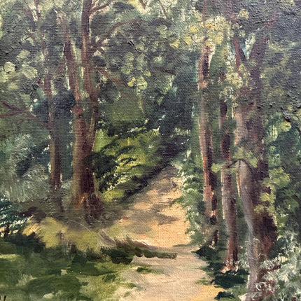 Rustic Landscape Oil Painting "Forest Path" Elegant Small Artwork Holland Art Shop