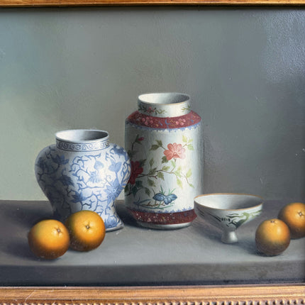 Handcrafted Still Life Oil Painting "Gilded Frame" Vintage Art Holland Art Shop