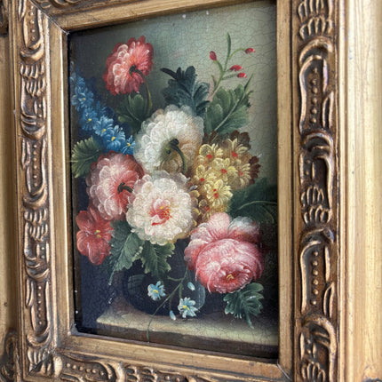 Expressive Flowery Still Life Oil Painting "Gilded Frame" Small Artwork Holland Art Shop