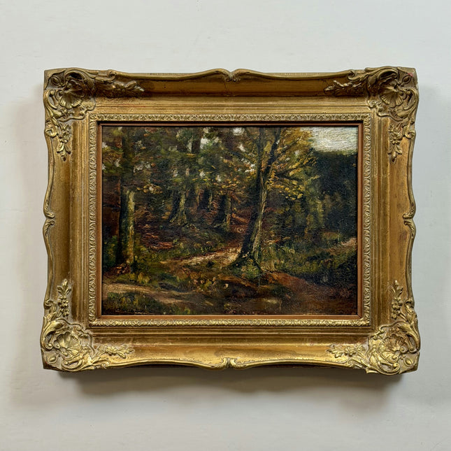 19th Century Antique Landscape Oil Painting "Gilded Frame" Artwork Holland Art Shop
