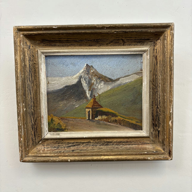 Traditional Landscape Oil Painting "Mountain Peak" Authentic Small Art Holland Art Shop