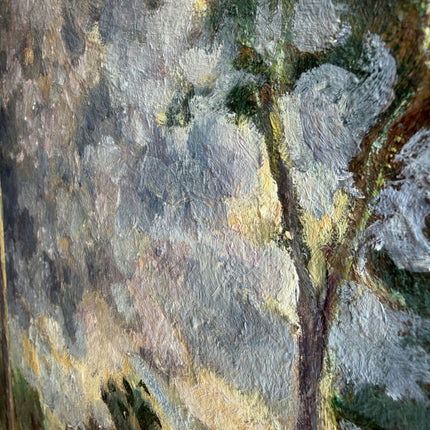 Vintage Figurative Oil Painting "Mother Walking" Rustic Large Artwork Holland Art Shop