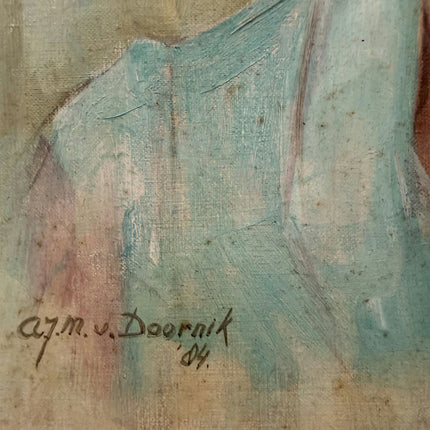 Classic Portrait Oil Painting "Older Woman" Refined Small Artwork Holland Art Shop