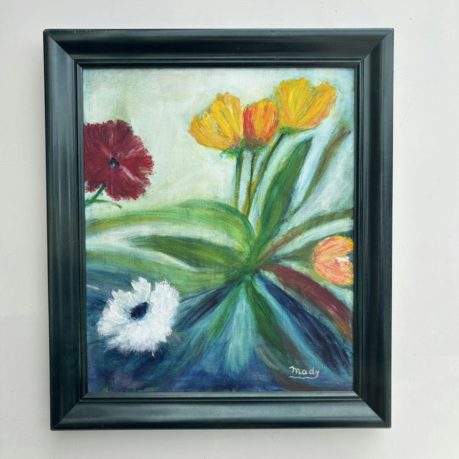 Timeless Floral Still Life Oil Painting "Yellow Tulips" Authentic Artwork Holland Art Shop