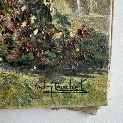 Rustic Cityscape Oil Painting "Village Houses" Authentic Artwork Holland Art Shop