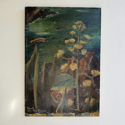 Rustic Seascape Oil Painting "Yellow Tree" Expressive Artwork Holland Art Shop