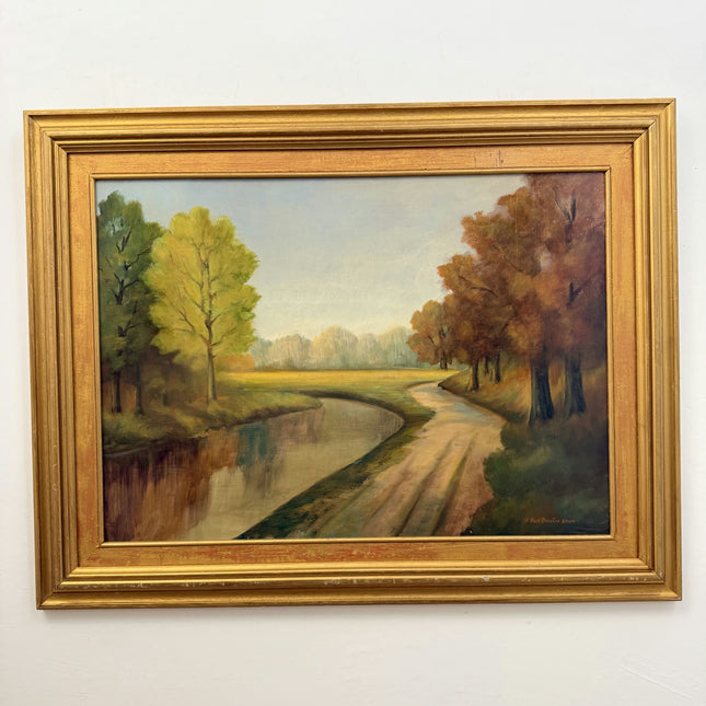 Handcrafted Landscape Oil Painting "Country Road" Traditional Large Art Holland Art Shop