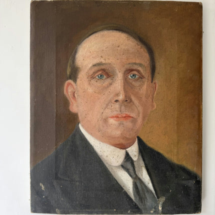 Original Portrait Oil Painting "Seated Gentleman" Authentic Small Artwork Holland Art Shop