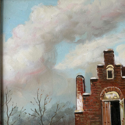 Classic Cityscape Oil Painting "Rowing Canal" Refined Large Art Holland Art Shop
