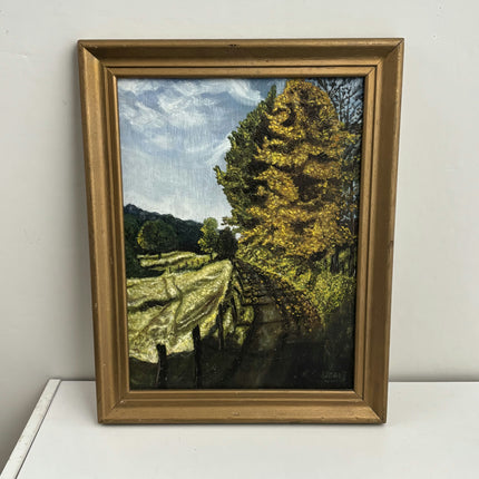 Authentic Landscape Oil Painting "Yellow Tree" Elegant Art Holland Art Shop