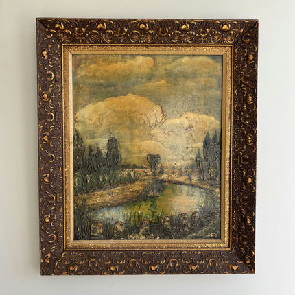 Original Landscape Oil Painting "Gilded Frame" Timeless Artwork Holland Art Shop