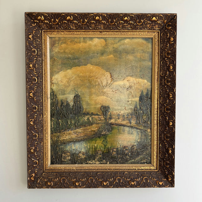 Original Landscape Oil Painting "Gilded Frame" Timeless Artwork Holland Art Shop