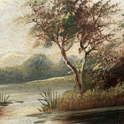 Elegant Landscape Oil Painting "Ornate Frame" Classic Small Artwork Holland Art Shop