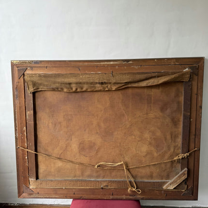 19th Century Antique Still Life Oil Painting "Graffiti Letters" Large Artwork Holland Art Shop