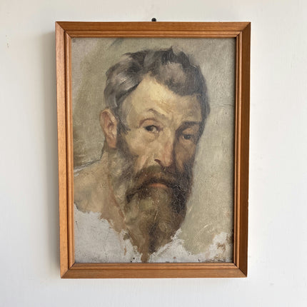 Original Portrait Oil Painting "Bearded Man" Elegant Artwork Holland Art Shop