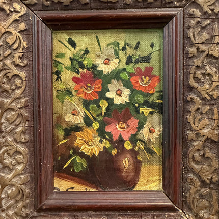 Classic Floral Still Life Oil Painting "Flower Vase" Authentic Small Art Holland Art Shop