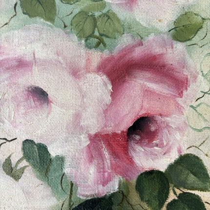 Refined Floral Still Life Oil Painting "Pink Roses" Original Small Artwork Holland Art Shop