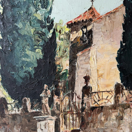 Vintage Cityscape Oil Painting "Tuscan House" Elegant Artwork Holland Art Shop