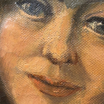 Classic Portrait Oil Painting "Young Woman" Rustic Small Artwork Holland Art Shop