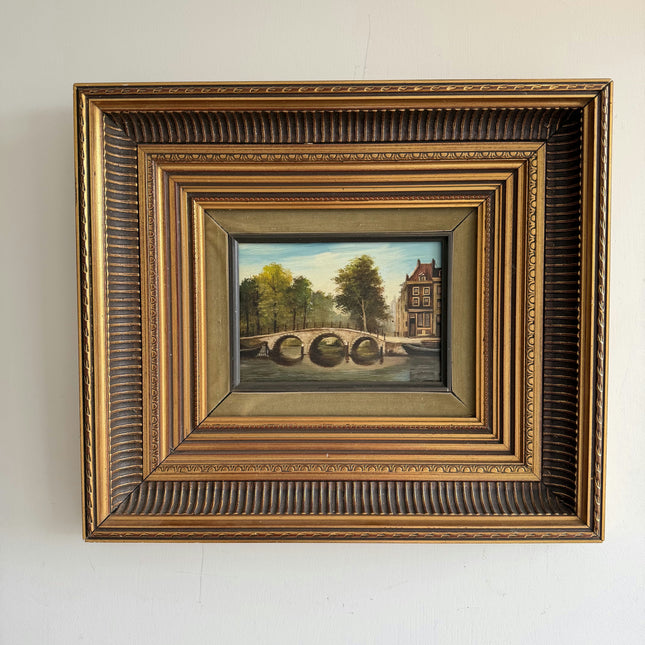 Classic Cityscape Oil Painting "Ornate Frame" Original Artwork Holland Art Shop