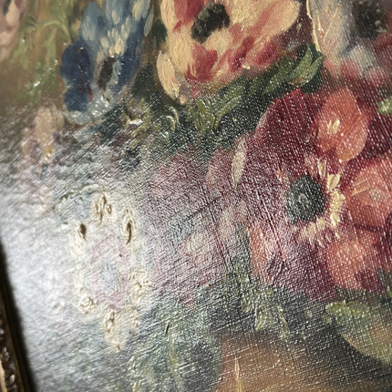 Vintage Oil Painting Floral Still Life "Flower Arrangement" Large Artwork Holland Art Shop