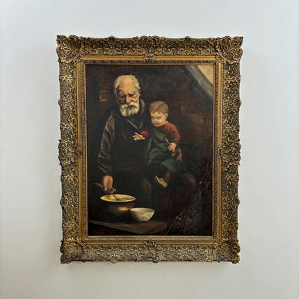 Original Portrait Oil Painting "Old Man" Detailed Large Art Holland Art Shop