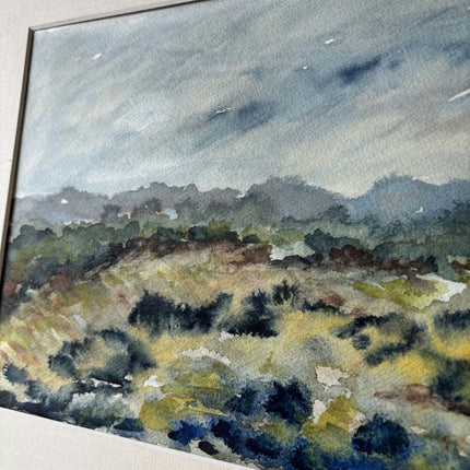 Classic Landscape Aquarel "Framed Painting" Rustic Small Artwork Holland Art Shop