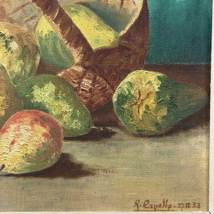 Handcrafted Still Life Oil Painting "Fruit Basket" Refined Art Holland Art Shop