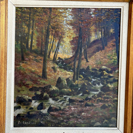 Authentic Landscape Oil Painting "Gilded Frame" Traditional Artwork Holland Art Shop