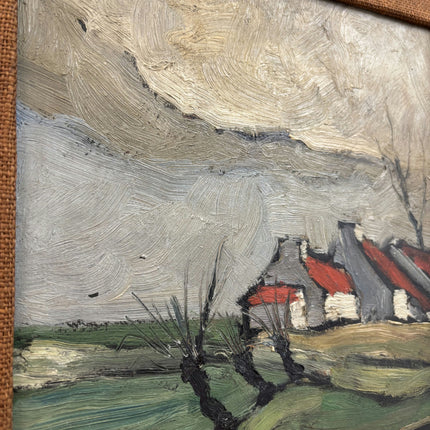 Classic Farm Oil Painting "Thatched Cottage" Refined Art Holland Art Shop