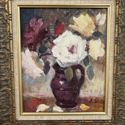 Expressive Still Life Oil Painting "Vase Flowers" Classic Small Art Holland Art Shop