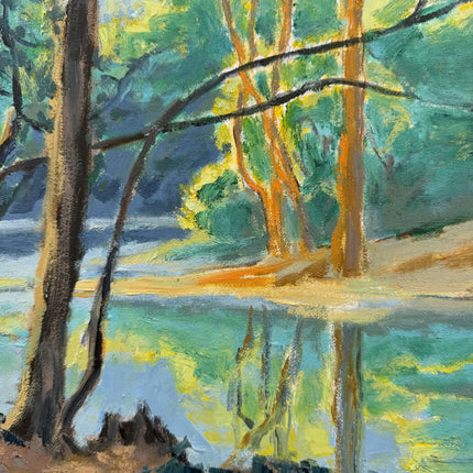 Expressive Scenery Oil Painting "Coastal Trees" Refined Art Holland Art Shop
