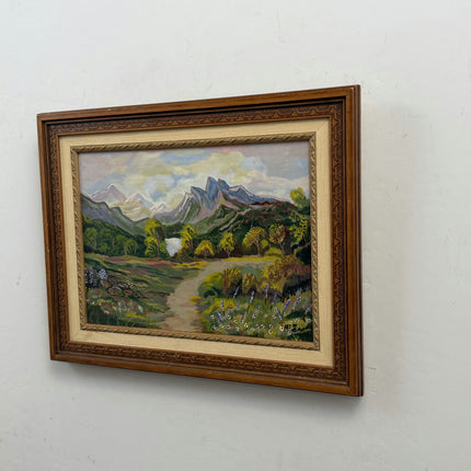 Refined Landscape Oil Painting "Mountain Peaks" Rustic Art Holland Art Shop