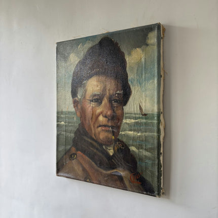 Traditional Portrait Oil Painting "Seafaring Man" Timeless Small Artwork Holland Art Shop