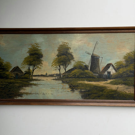 Vintage Landscape Oil Painting "Framed Painting" Handcrafted Large Art Holland Art Shop