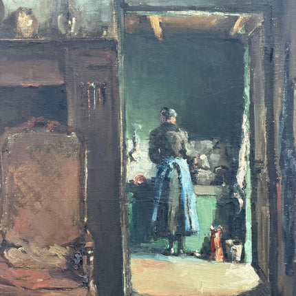 Refined Interior Oil Painting "Armchair Scene" Expressive Large Art Holland Art Shop