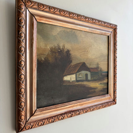 Expressive Landscape Oil Painting "Painted Cottage" Elegant Small Art Holland Art Shop