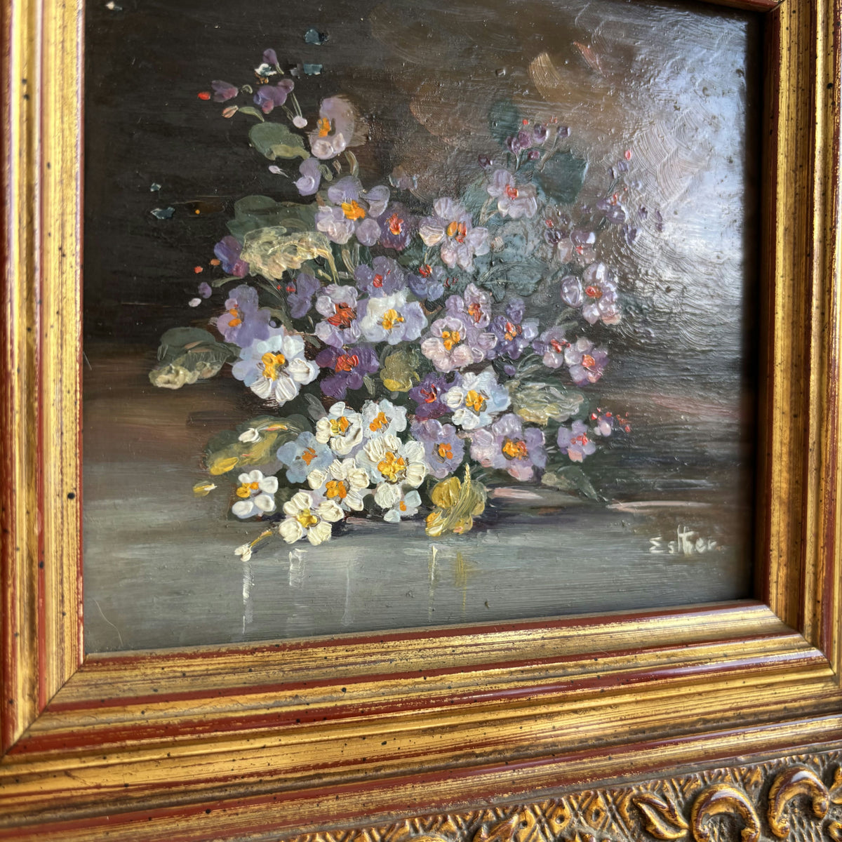 Vintage Still Life Oil Painting 