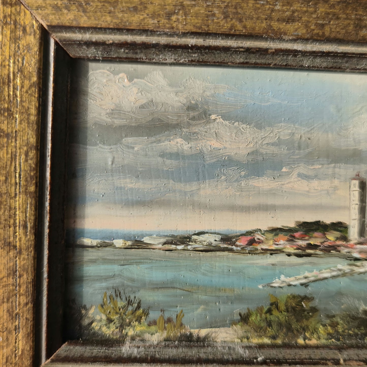 Oil Painting of Terschelling Dutch Miniature Hand Made Vintage Item