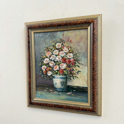Refined Floral Still Life Oil Painting "Flower Vase" Expressive Small Artwork Holland Art Shop